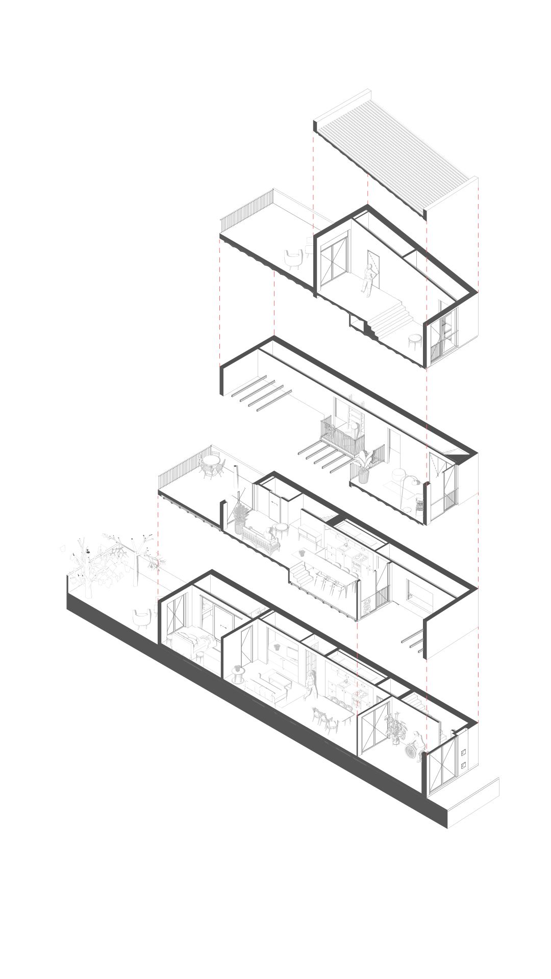 Modelo BIM de una cocina realizado en Archicad